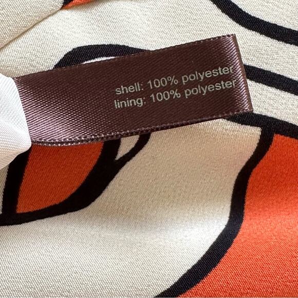 The Limited Dress Orange Cream Chainlink Strapless Faux Wrap Drape Front Size 0 - Picture 8 of 12